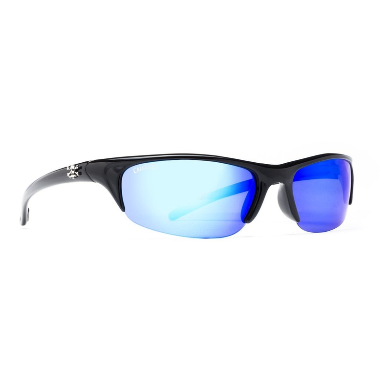 Calcutta Perdido Polarized Fishing Sunglasses Shiny Black Frame / Blue Lens
