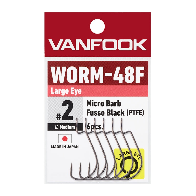 Offset Hook – Vanfook – WORM-48F WORM-48F Large Eye #6