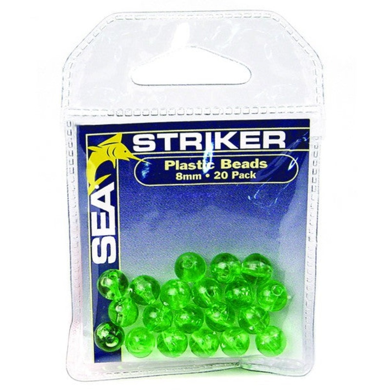 Sea Striker Round Beads 20 Pk 8mm Chartreuse