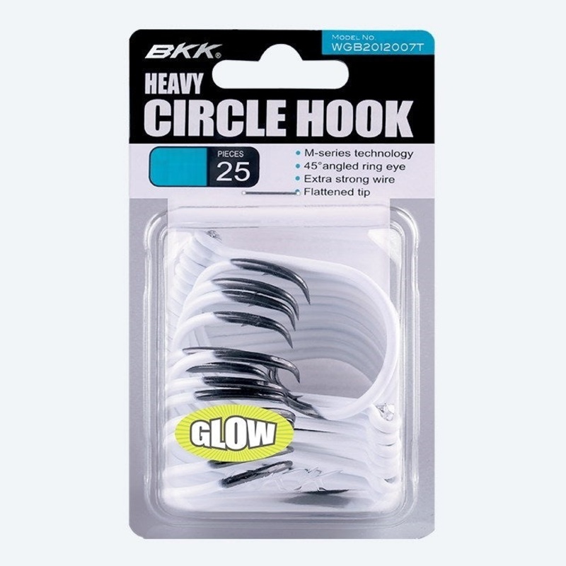 BKK Glow Heavy Circle Hook Bulk Value 25 Pack 10/0