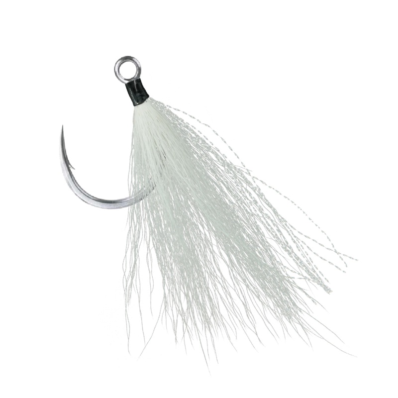 LONEDIABLO BUCKTAIL TEASER HOOK White 3/0