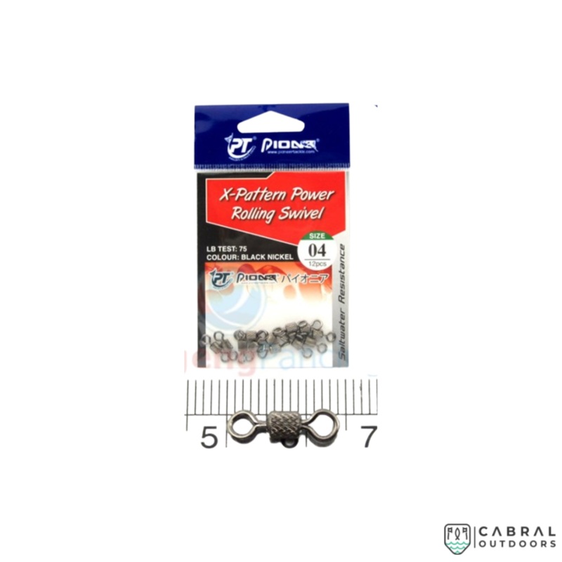 Pioneer X Pattern Rolling Swivel | Size 01-04 01