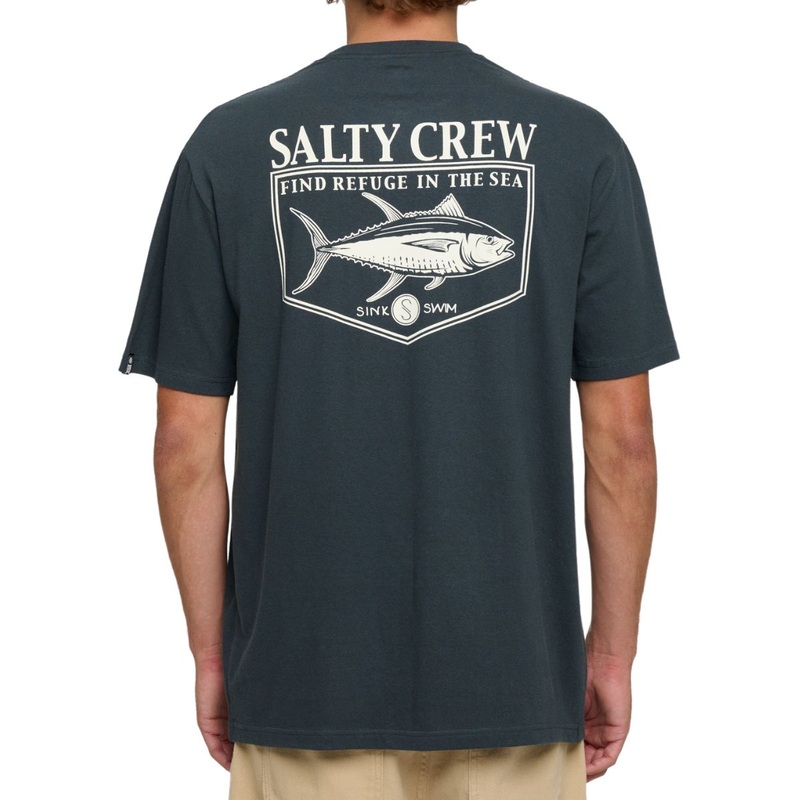 Salty Crew Angler Standard SS Tee Small Coal