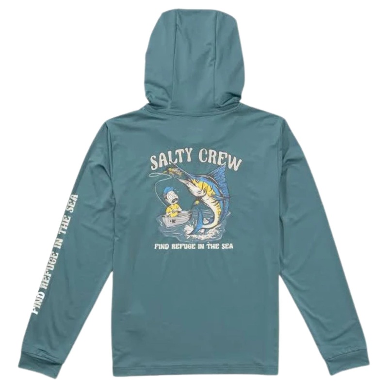 Salty Crew Boys Big Bill Hooded Sunshirt S HYDRO