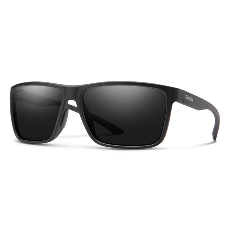 Smith Optics Riptide Matte Black Frame Glass Lens Polarised Performance Sunglasses Black Glass