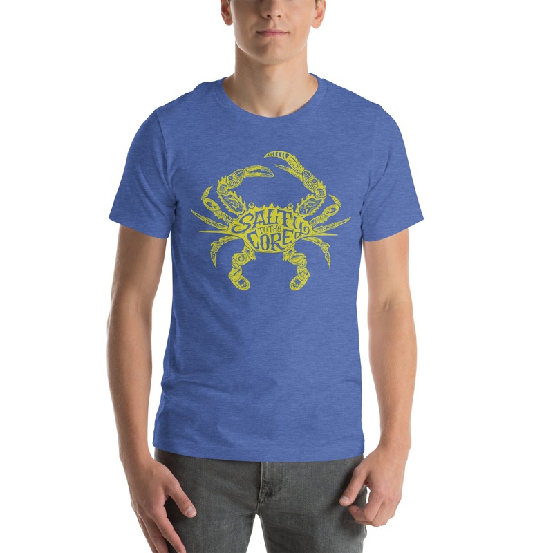 The Official “Salty To The Core” Salty Crab Men’s Short Sleeve T-Shirt Royal Blue Heather S