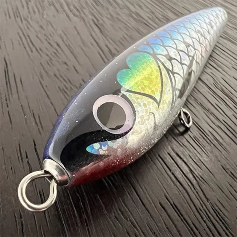 Reef Original Handmade Wood Lure – Diving Pencil B-Type 140 (Heavy Hook Type) Blue Sardine