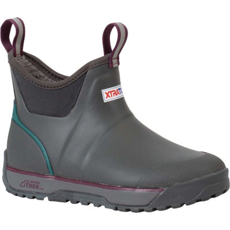 XTRATUF Women’s Ice Fleece Lined Ankle Deck Boot Grey 5