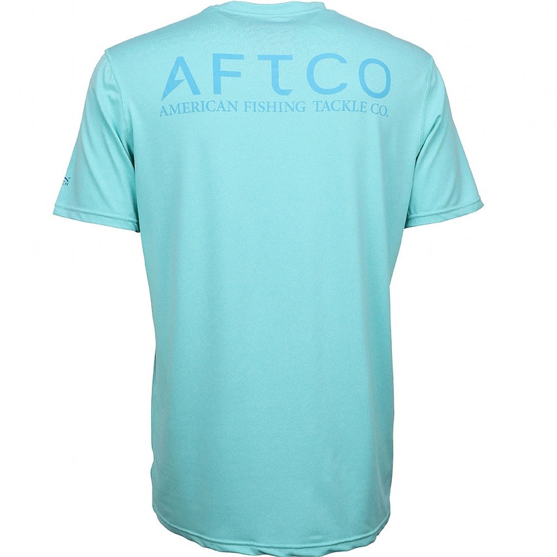 AFTCO Samurai 2 Short Sleeve Brilliant Blue Heather Small