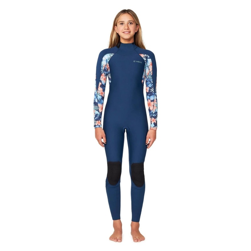 O’Neill Girls Bahia 3/2mm Back Zip Steamer Wetsuit 10 Lost Palms
