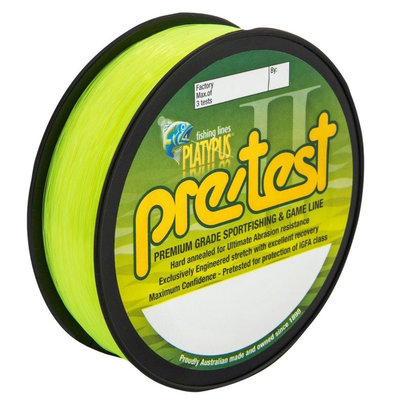 Platypus Pretest 300m Mono Line 2kg Yellow