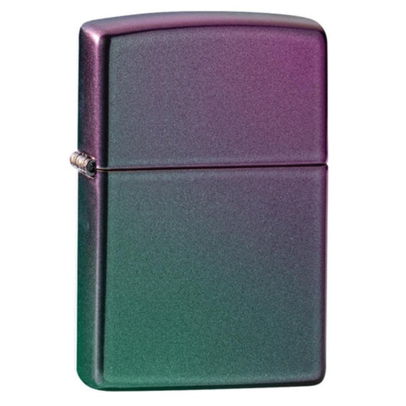 POCKET LIGHTER – ZIPPO –  Iridescent Violet Satin Finish Genuine Windproof Pocket Lighter NEW #49146
