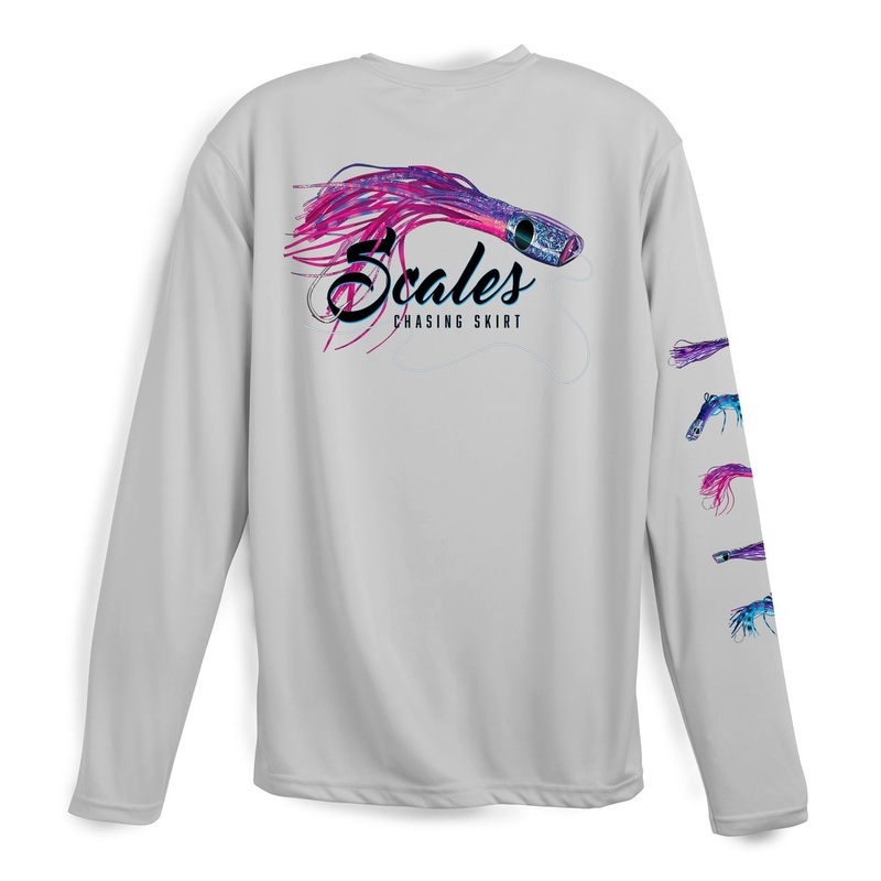 SCALES Chasing Skirts Long Sleeve Performance Shirt Grey Small
