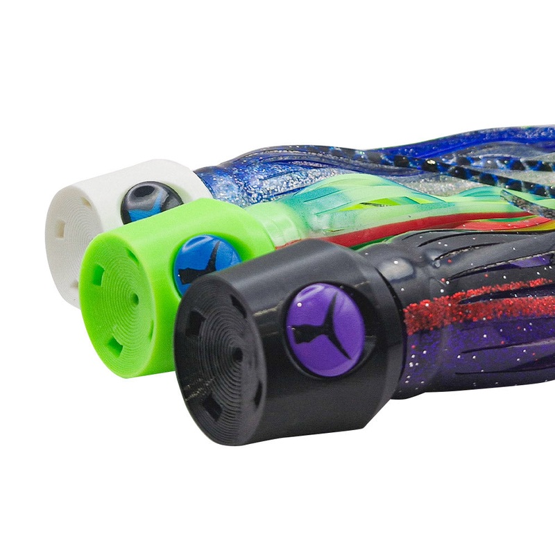 Hypertension Lures 9″ Reaper Skirted Trolling Lure Green Lumo