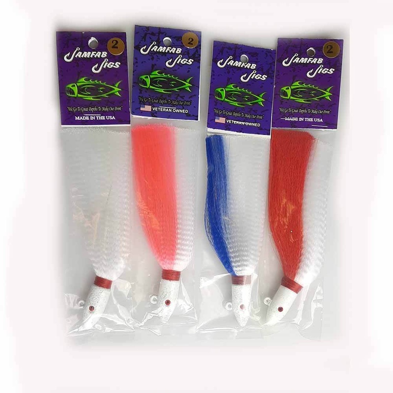 Jamfab Jigs Deep Nylon 4OZ WHITE HEAD PINK/WHITE