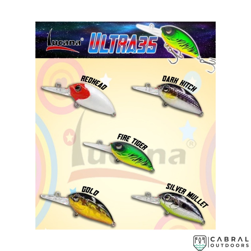 Lucana Ultra 35 Minnow Hard Lure | Size: 3.5cm | 4.5g Red Head