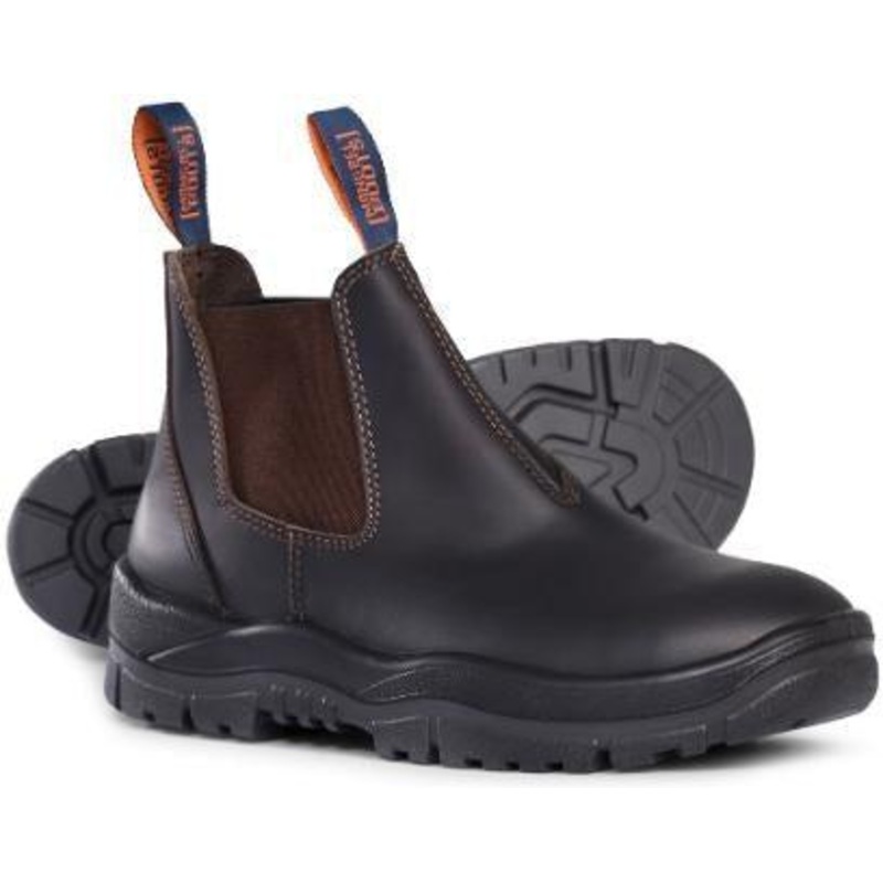 Mongrel Elastic Sided Non Safety Boot 8 Oil Kip