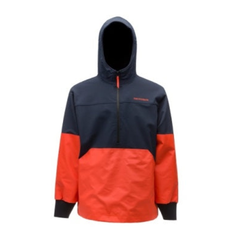Grundens FishPicking Anorak 1/4 Zip Pullover – Navy/Orange MD
