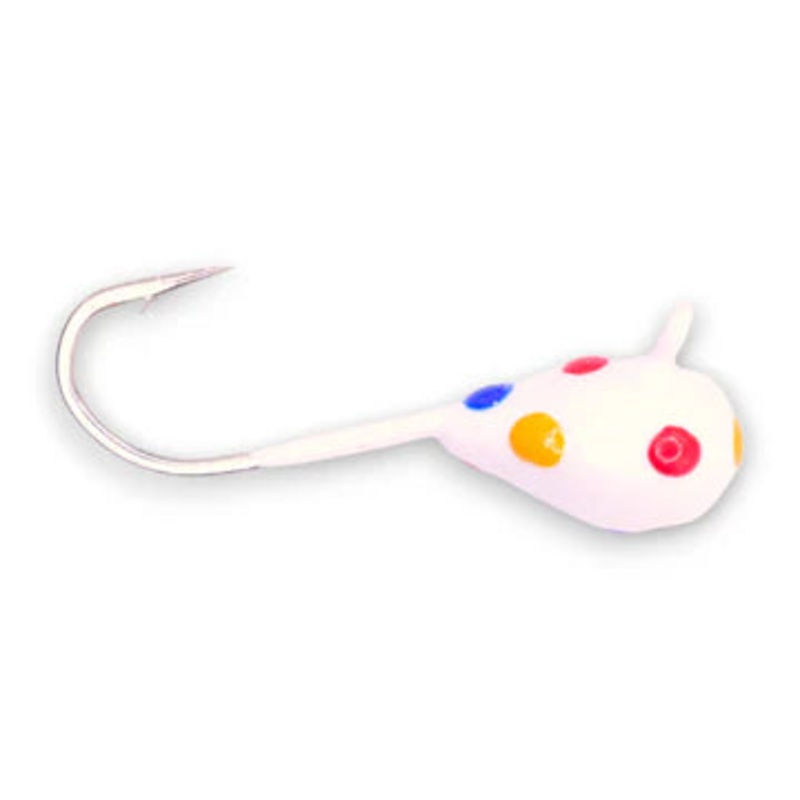Kenders D-Style Jigs Glow – Tungsten – Large Hook 4mm #10 Black Spot Glow