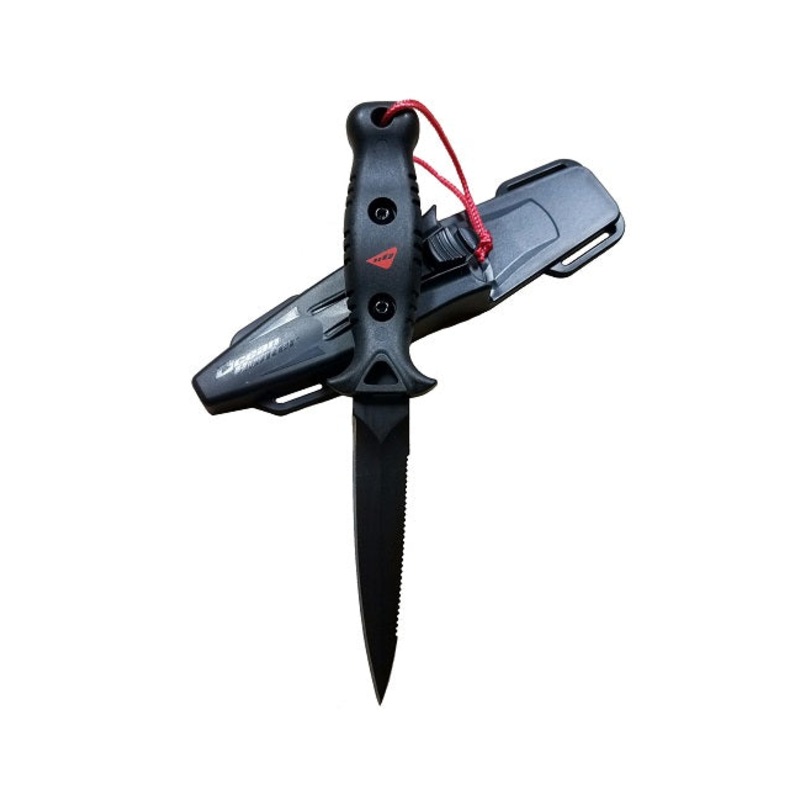 Ocean Hunter Hali Dive Knife 23cm/11cm Blade BLACK