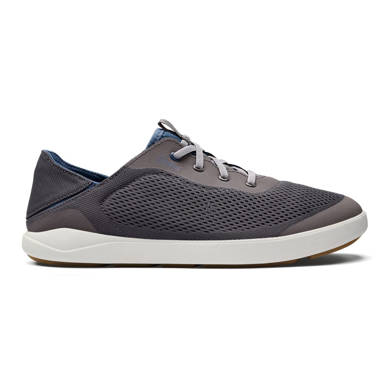Olukai Mens Moku PaeBoat Shoes-Pavement/Vin Blue 8