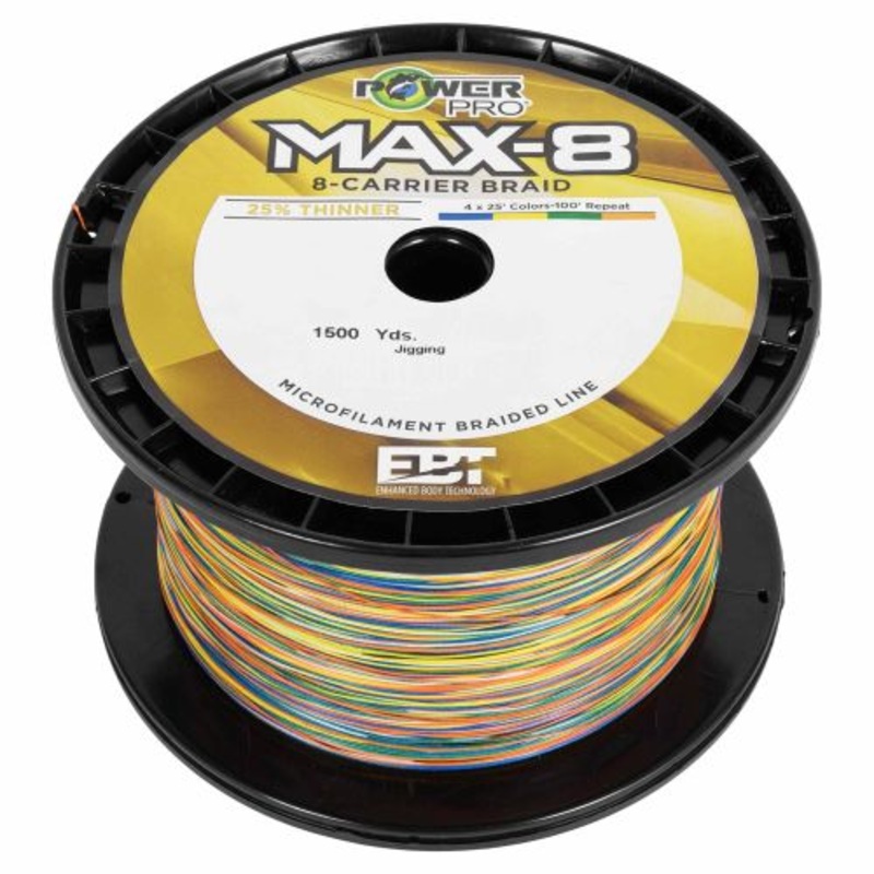 Power Pro Max 8 Braided Fishing Line 4 – Color 4 – Color 30lb (Per Yard)