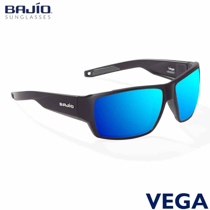 Bajio Veja Sunglasses BLACK MATTE/BLUE GLASS