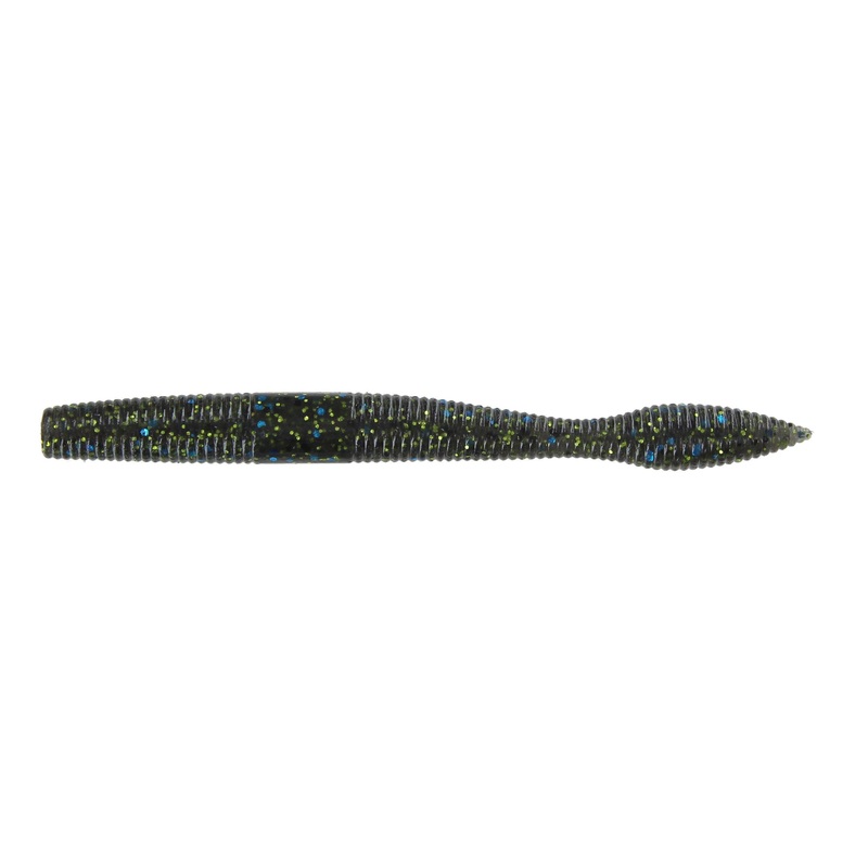 Daiwa Neko Fat Worm Smoke/Black Blue & Chartreuse 4″