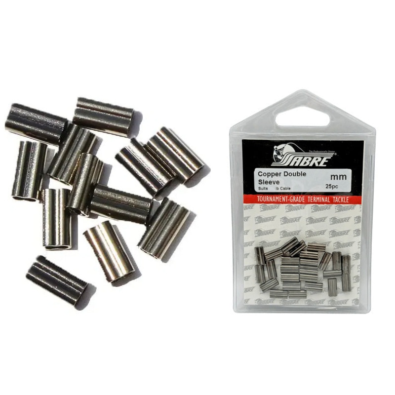 Sabre Double Sleeves Crimps 0.8mm (50pc)
