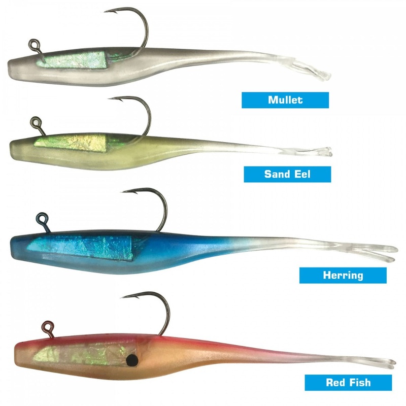 Jarvis Walker 6 Inch Split Tail Shad Rigged Soft Plastic Pack – Mullet