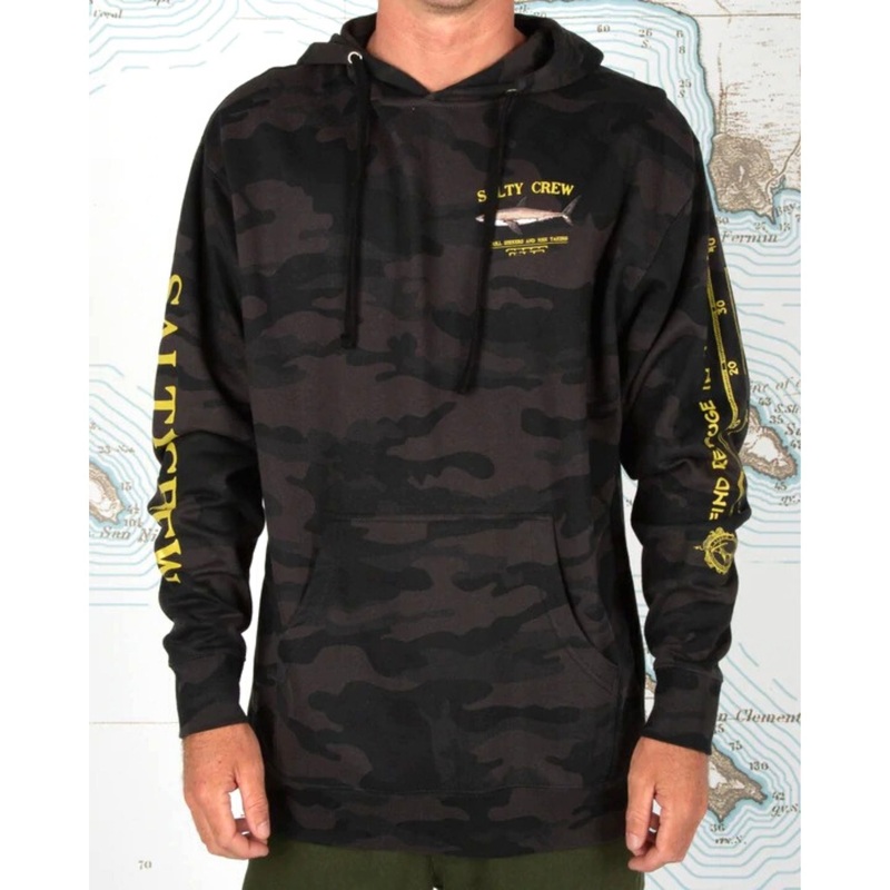 Salty Crew Bruce Hood Fleece M SANDSTONE