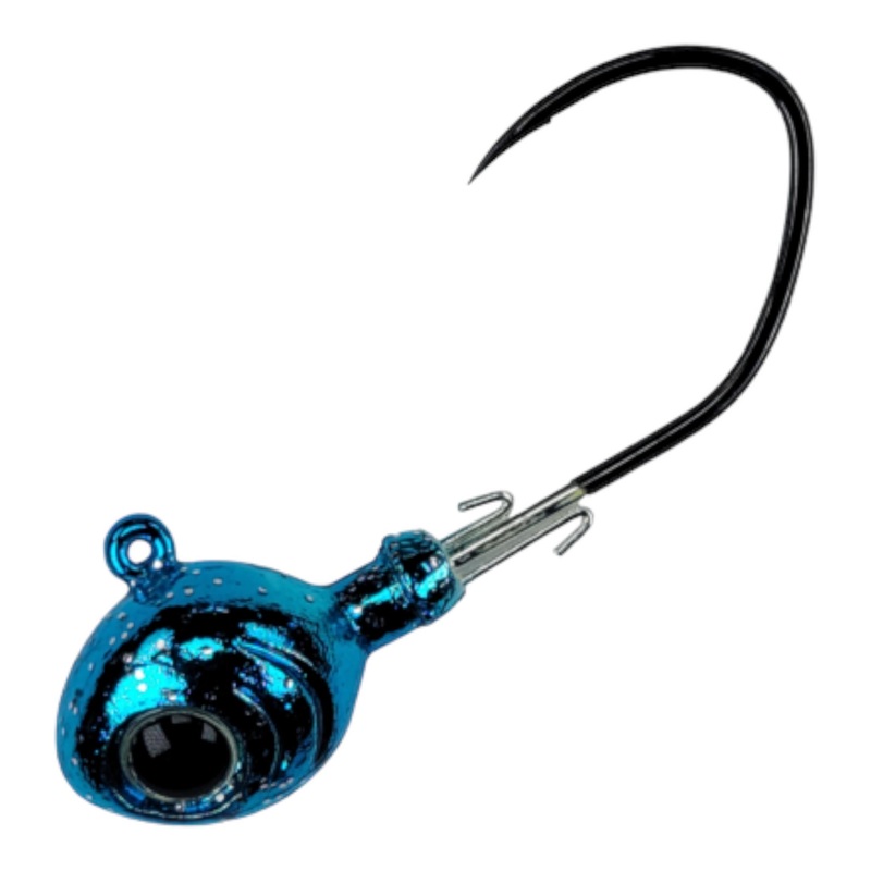 Gamakatsu MaxEye Swim Jig Head Chrome Blue Sparkle 3/0 – 1/4 oz