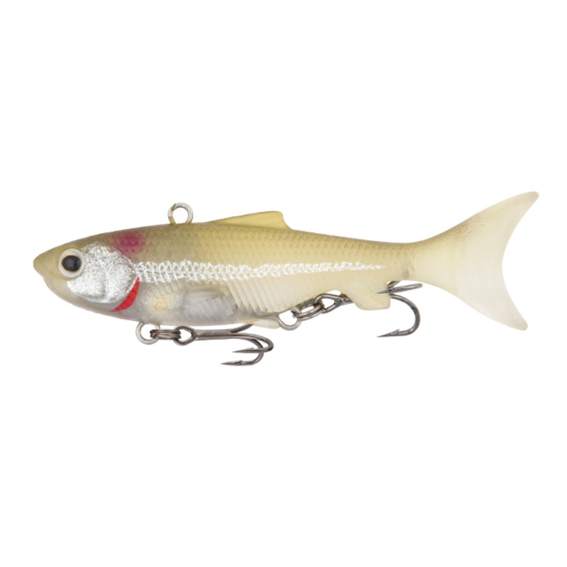 Samaki Vibelicious Thumpertail Lure 125mm Chartreuse Pink Head