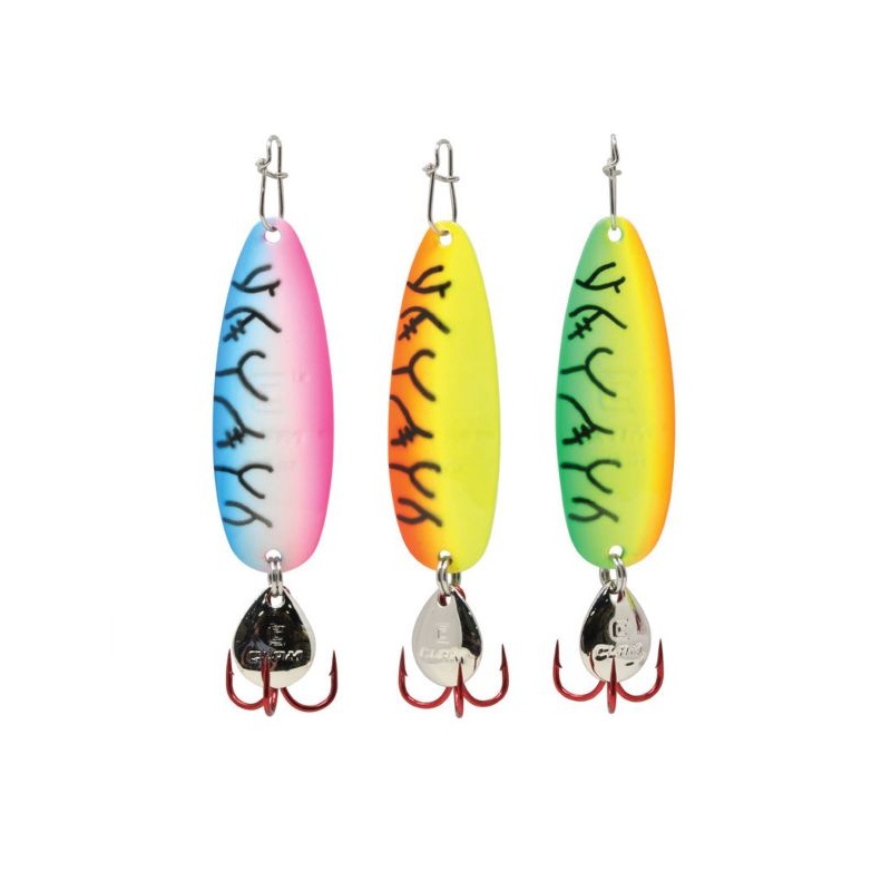 Clam Pro Tackle Ribbon Leech Flutter Spoon Kit 1/16oz Holographic