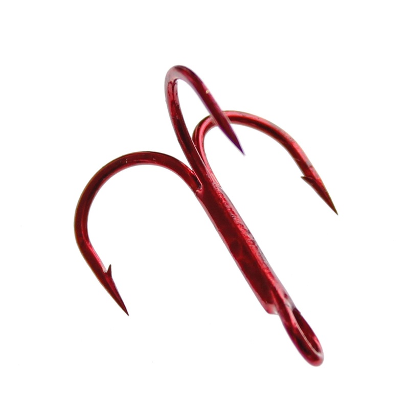 Gamakatsu Treble Round Bend Hook Red 2 8pk