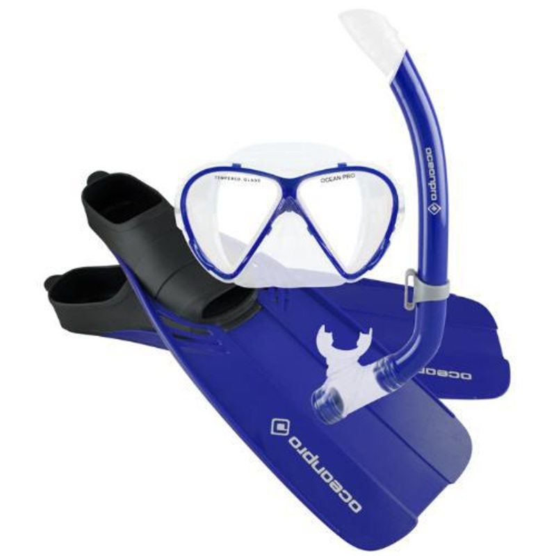 Oceanpro Tour Mask Snorkel Fin Set 8 to 10