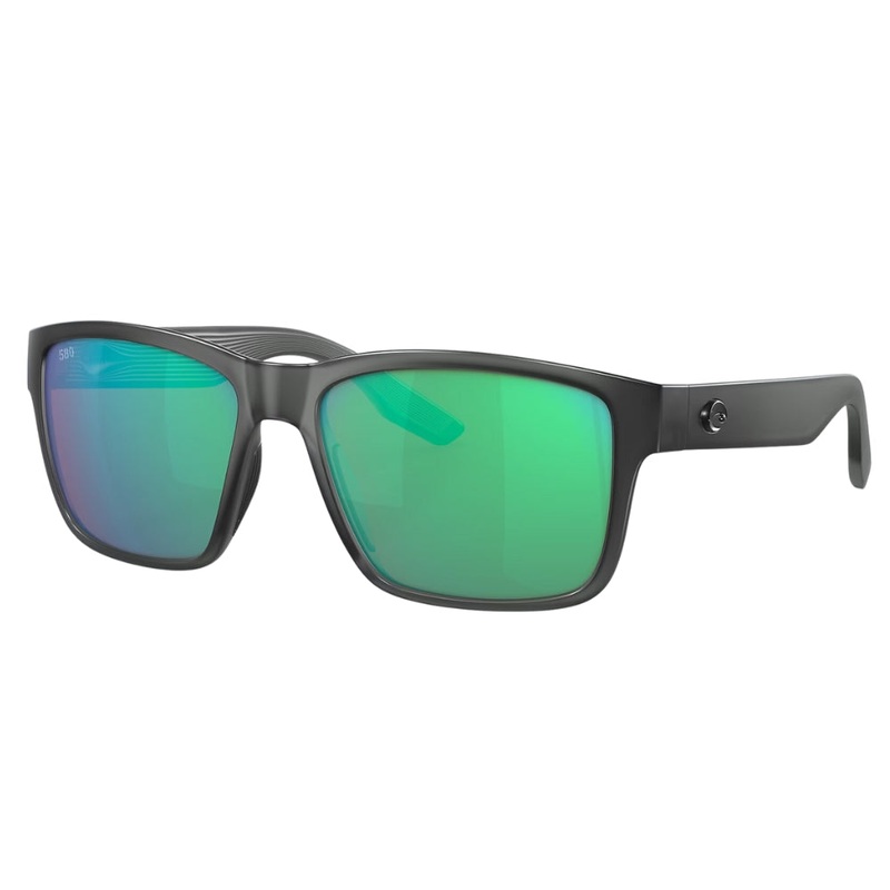 Costa Paunch Polarised Glass Sunglasses Black Frame / Blue Mirror