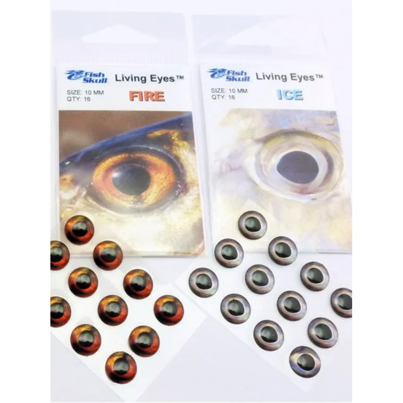 Fish Skull Living Eyes 3D Adhesive Eyes Earth “Golden” 4mm 5/32″  20pk