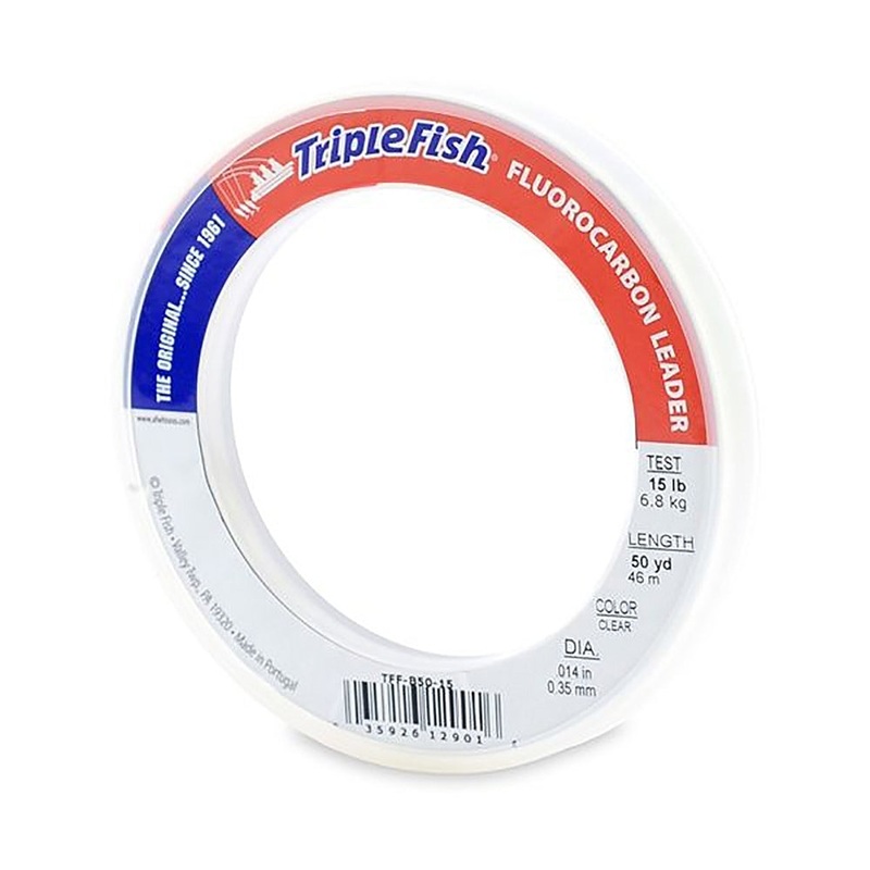 Triple Fish Fluorocarbon Leader- 50 Yards 6#
