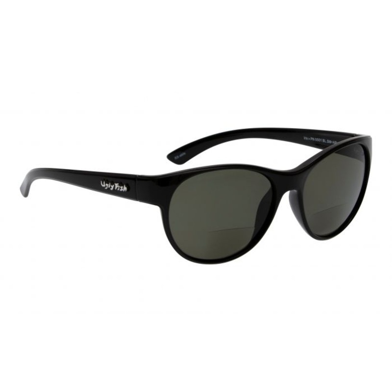 Ugly Fish Iris Bifocal Shiny Black Frame Polarised Sunglasses x1.50
