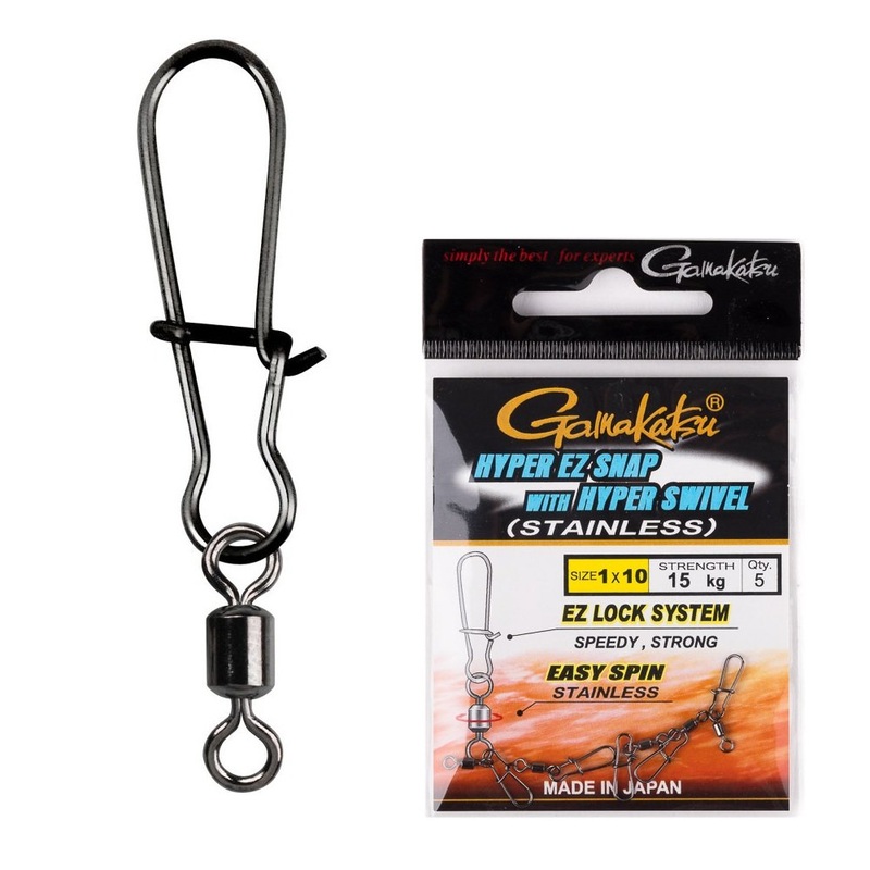 Agrafe Leurre GAMAKATSU Hyper EZ Snap (sachet) 0,8 (11 kg) – 7pc