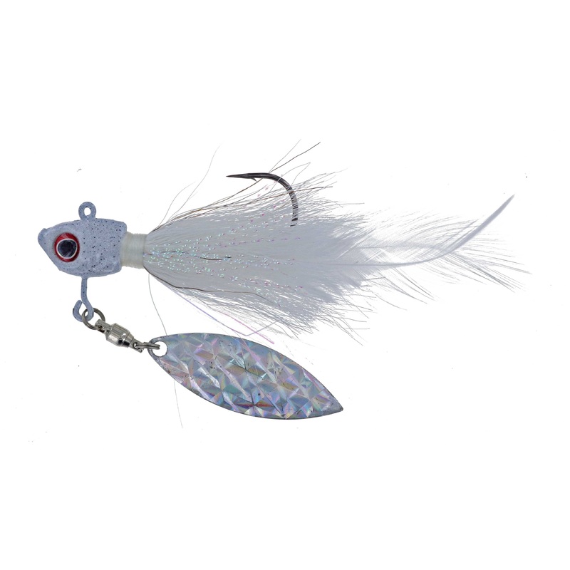 Hudson Hammer Feathered Underspin Pearl 3/8 oz 4/0