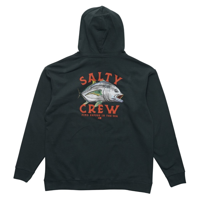 Salty Crew Ulua Fleece Hoodie Small Coal