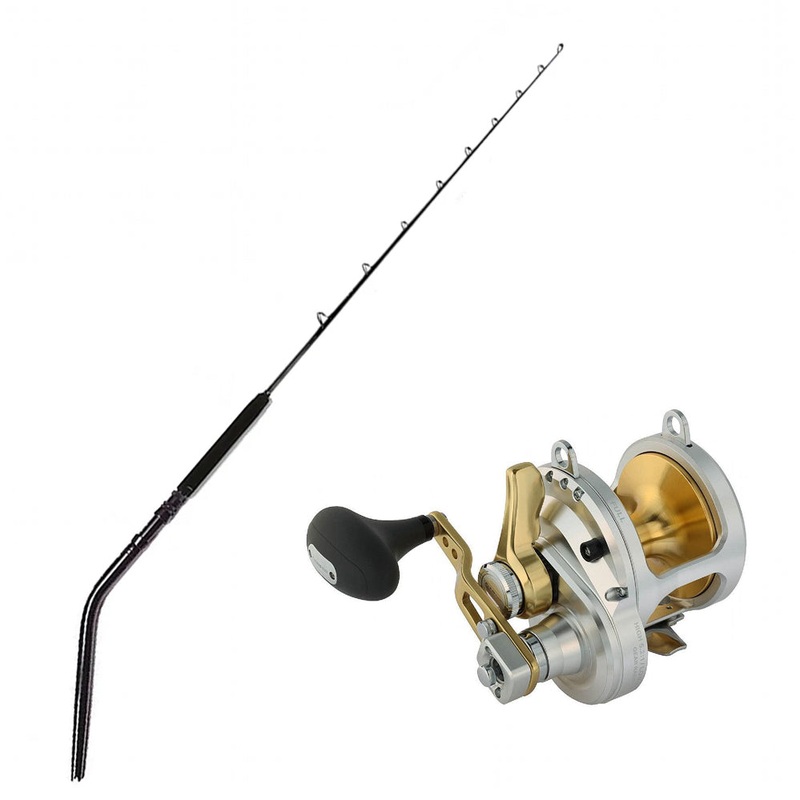 SHIMANO Talica 50II 2SPD LD with CHAOS 6FT Rod Combo SW 50-100 SWORD SIC CURV Blackout