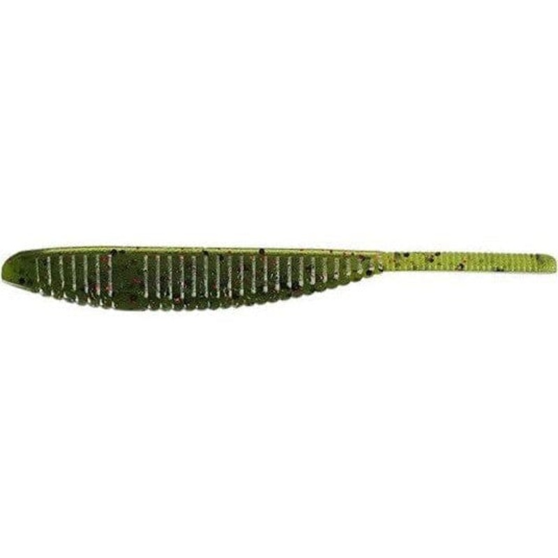 Yamamoto 4″ Shad Shape Worm Watermelon Black Red Flake 68L-10-968