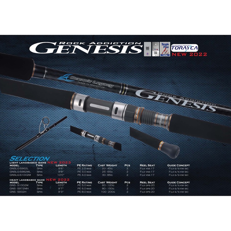 Ocean’s Legacy Genesis Rock Addiction Landbased Game Spinning Rod S1002M