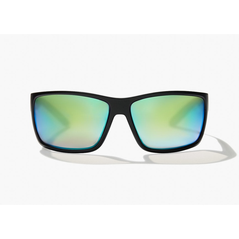 Bajio Bales Beach Sunglasses Black Matte (Green Mirro Polycarbonate)