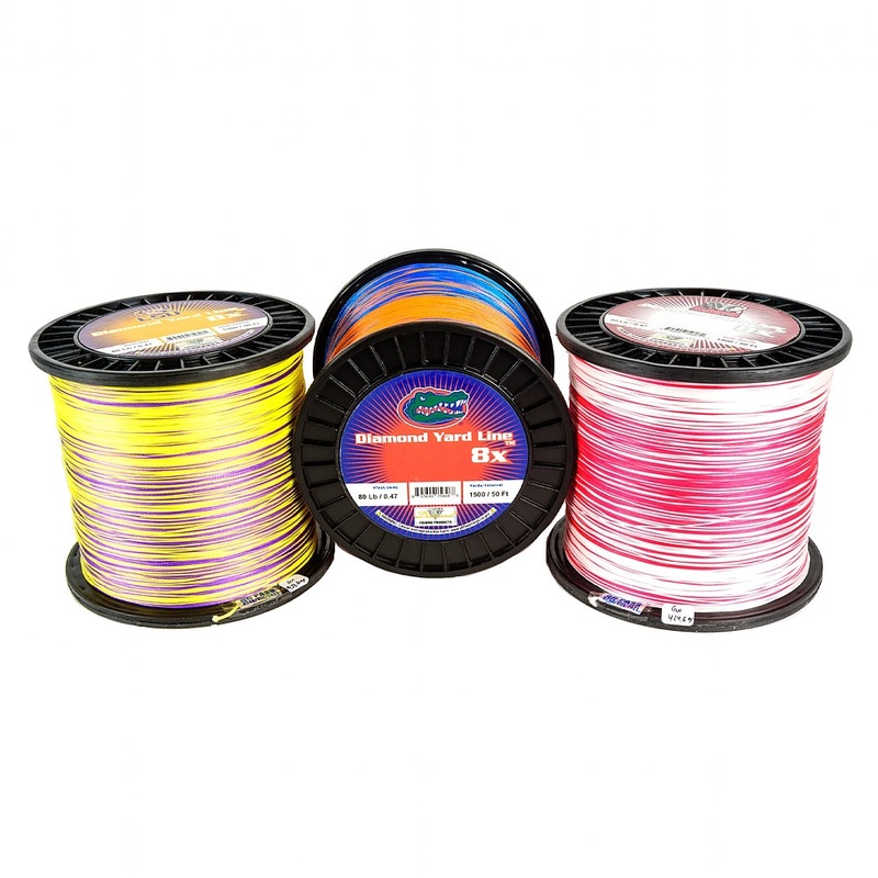 Diamond Yard Line Jigging Series 8X Solid Braided Line – 1500 Yards Pink/Yellow/Blue/Orange/Red 10#