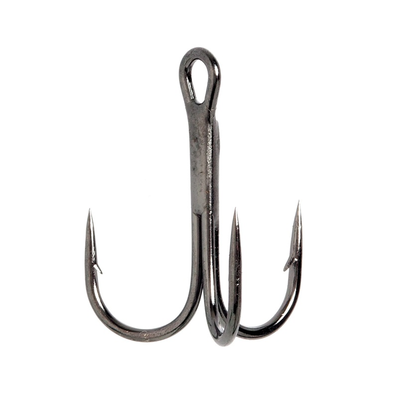 Eagle Claw 3X Strong Round Bend Treble Hook Nickel 10