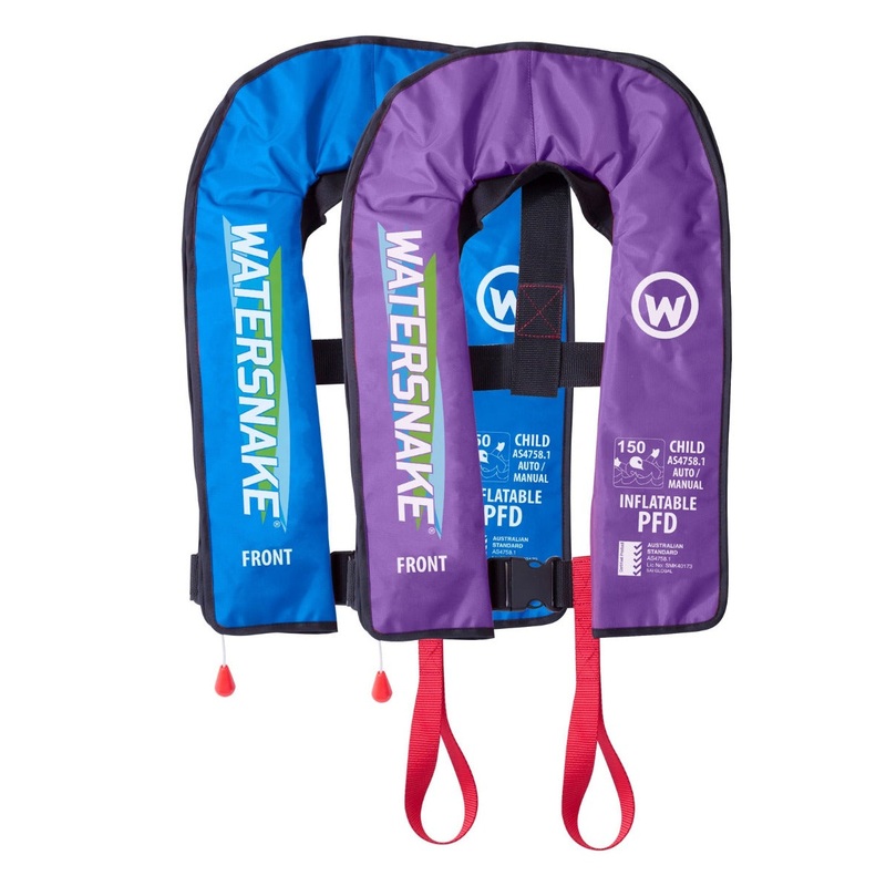 Watersnake Auto/Manual Inflatable PFD Level 150 Child Blue